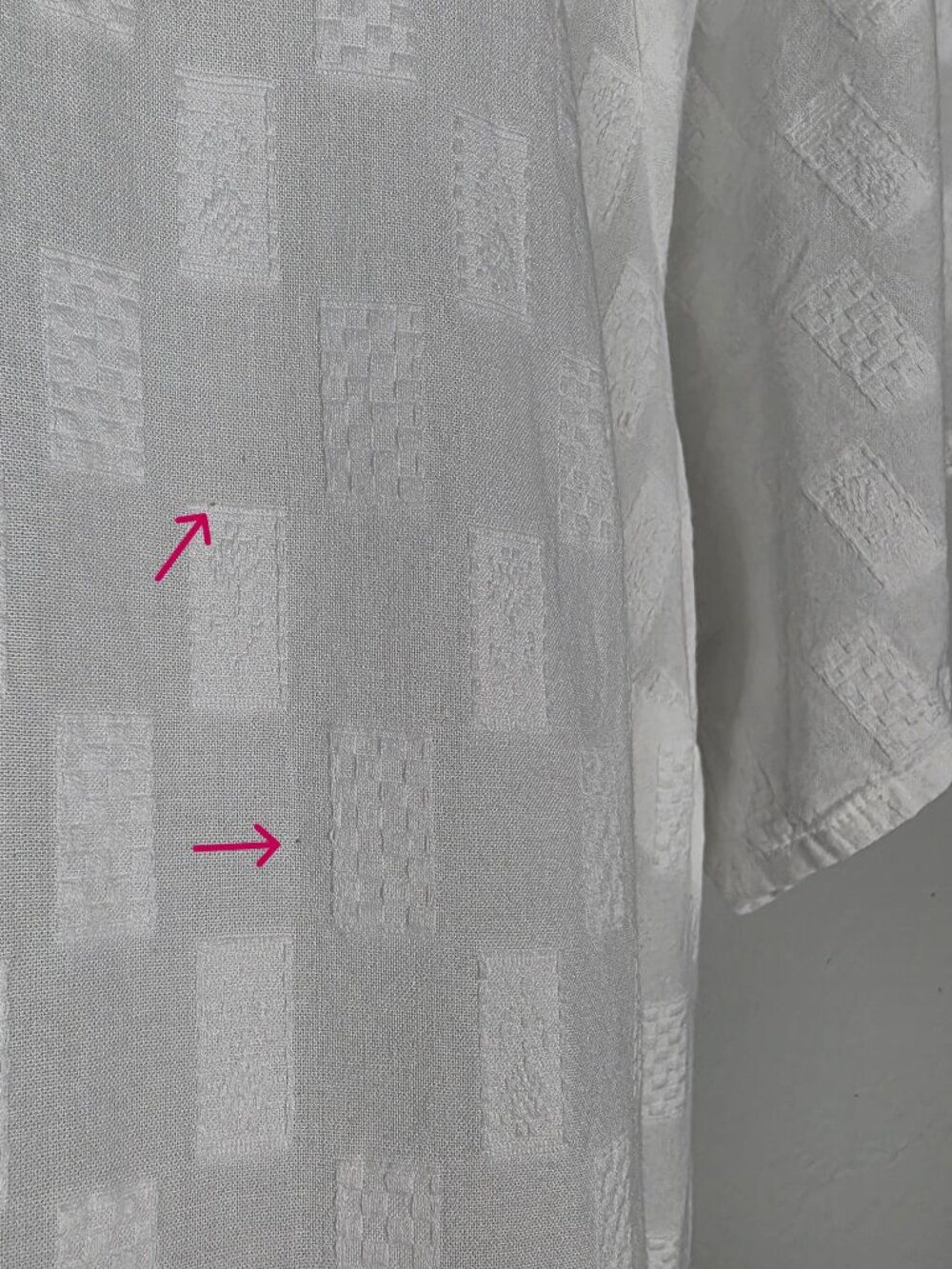 Madewell Medford Top Jacquard Short Sleeve Textured Peplum Blouse White Size 1X - Picture 11 of 13